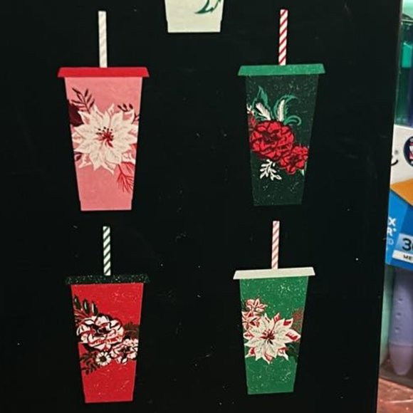 Starbucks Holiday Glitter Cold Cups set of 5 2022 - BRAND NEW - Picture 4 of 4